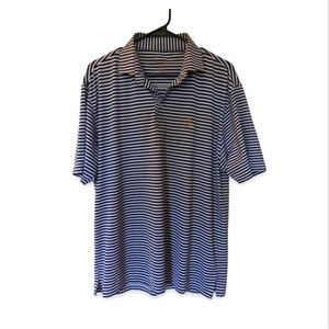 Rhoback Activewear Striped Polo Shirt